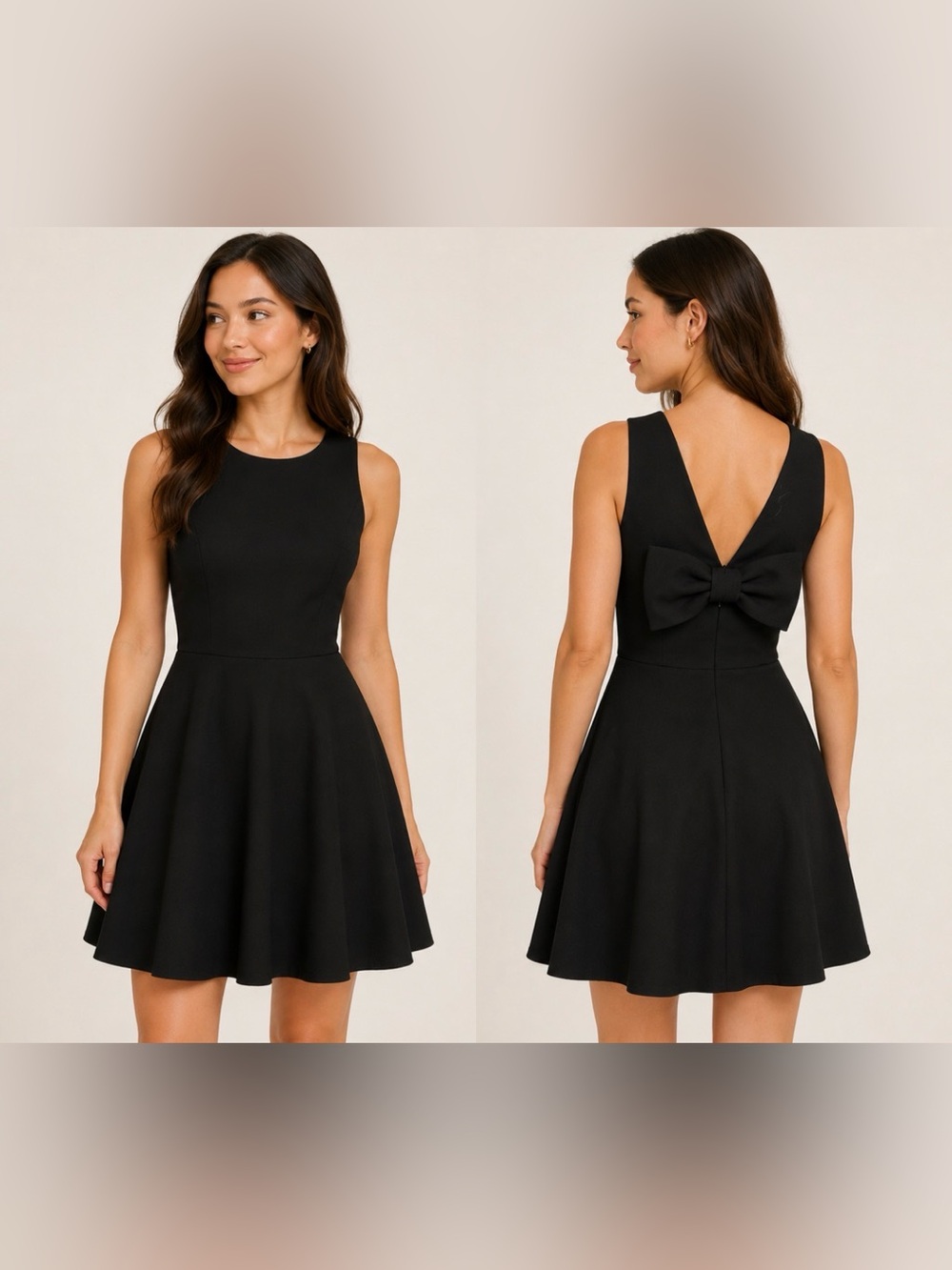 Kate Spade Dress 4 Black A Line Bow Back Stretch Pockets Career Church $289